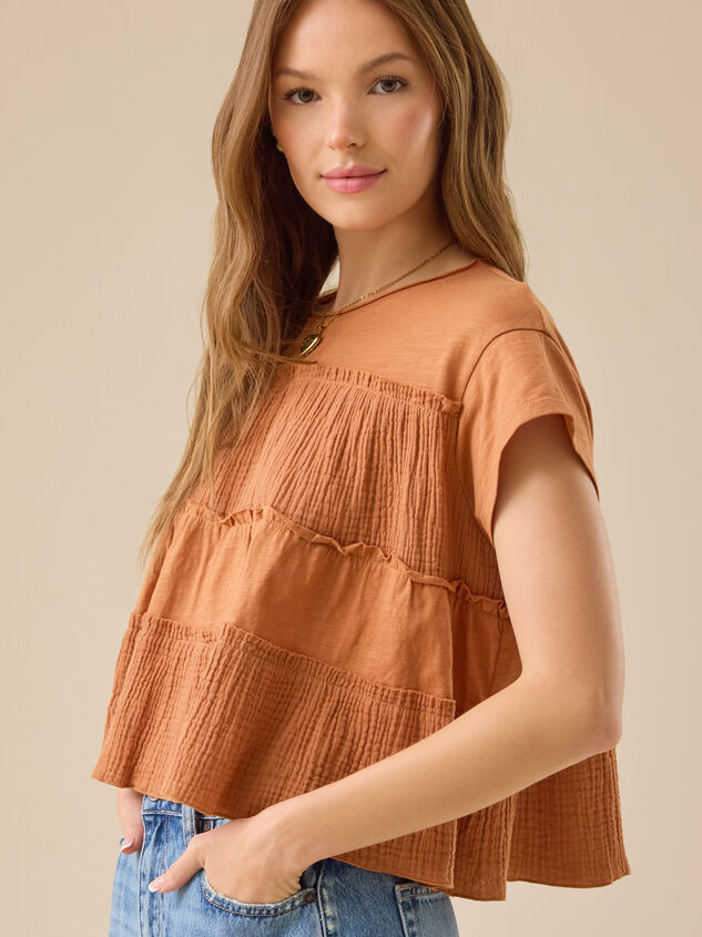 Rebecca Tiered Babydoll Top Detail 4 - TULLABEE