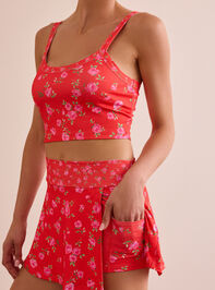 Tempo Floral Mini Skort Detail 5 - TULLABEE