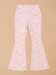 Bows Flare Leggings Detail 2 - TULLABEE