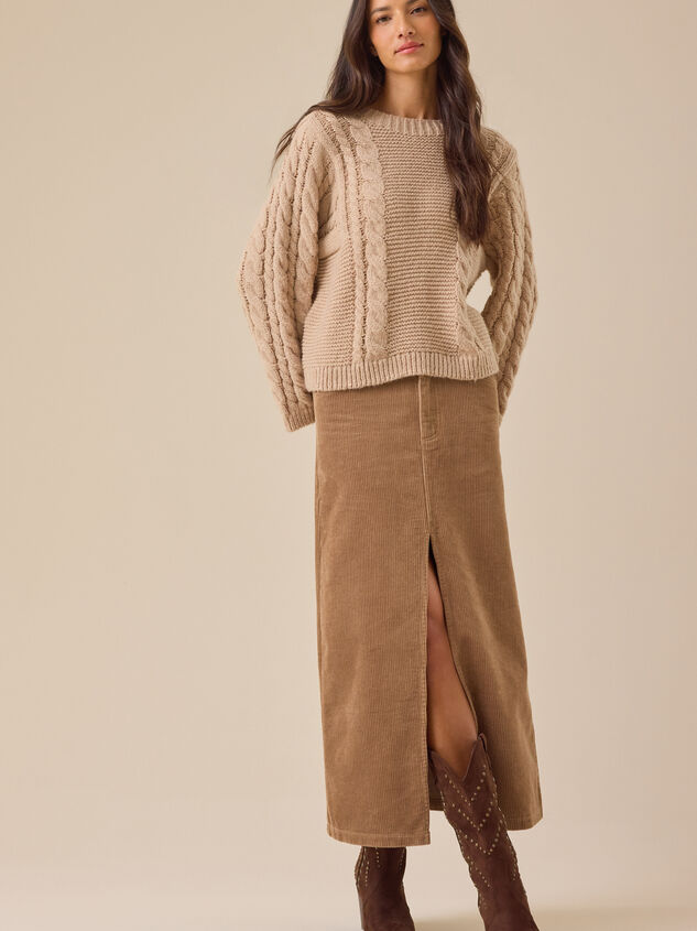 Valerie Cable-Knit Sweater Detail 2 - TULLABEE