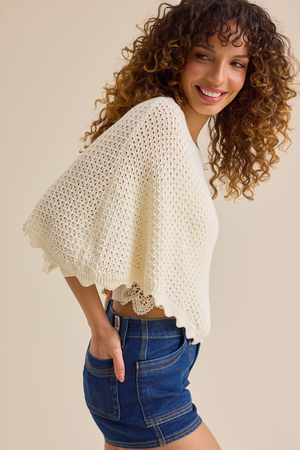 Carlie Sweater Poncho - Altar'd State - 