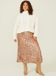 Cameron Sequin Maxi Skirt Detail 2 - TULLABEE