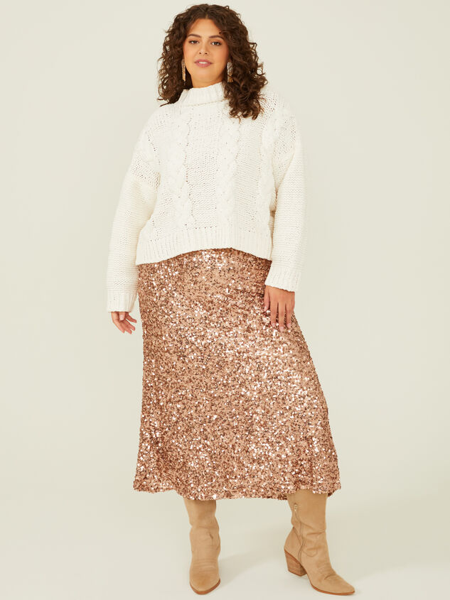 Cameron Sequin Maxi Skirt Detail 2 - TULLABEE