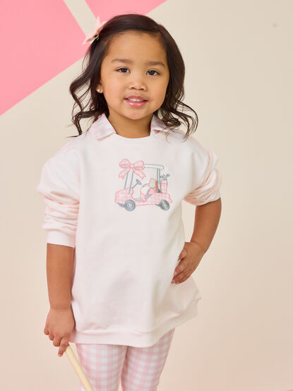 Gabby Golf Cart Embroidered Sweatshirt - TULLABEE