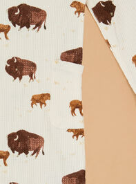 Bodie Bison Romper Detail 2 - TULLABEE