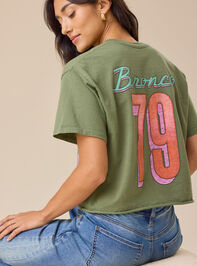 Ford Bronco Retro Cropped Tee Detail 2 - TULLABEE