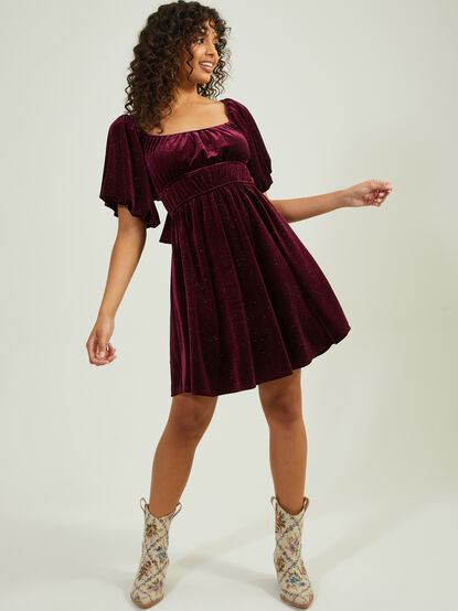 Eloise Velvet Bow Mama Dress - TULLABEE