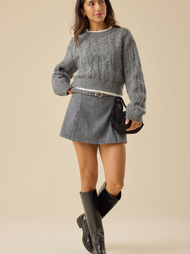Belle Belted Mini Skirt Detail 6 - TULLABEE