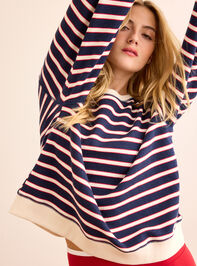 Lodge Day Striped Pullover Detail 3 - TULLABEE