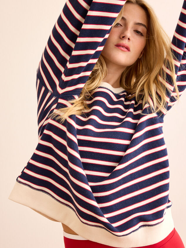 Lodge Day Striped Pullover Detail 3 - TULLABEE