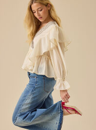 Paloma Chiffon Beaded Top Detail 6 - TULLABEE