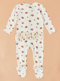 Gameday Cutie Ruffle Footie Detail 4 - TULLABEE