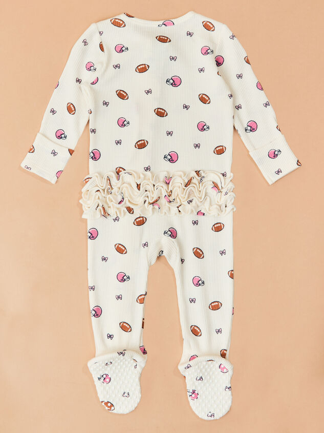 Gameday Cutie Ruffle Footie Detail 4 - TULLABEE