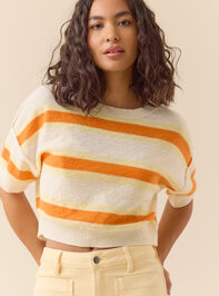 Chelsea Multi Stripe Boxy Sweater Detail 2 - TULLABEE