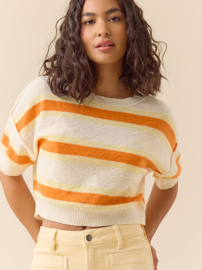 Chelsea Multi Stripe Boxy Sweater - TULLABEE