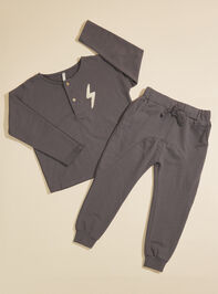 Lightening Bolt Joggers by Rylee + Cru Detail 3 - TULLABEE