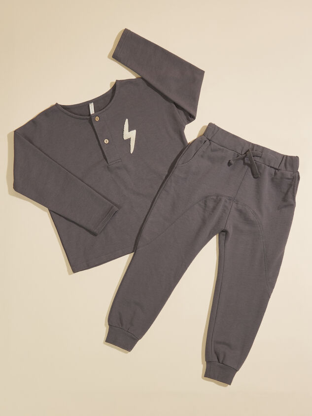 Lightening Bolt Joggers by Rylee + Cru Detail 3 - TULLABEE
