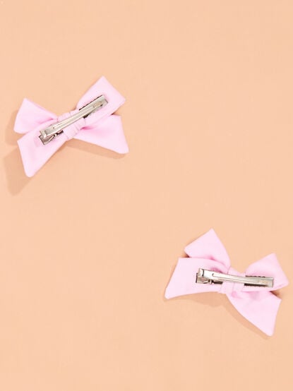 Rose Big Bow Clips - TULLABEE