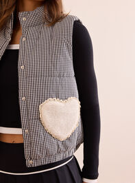 Snow Ridge Gingham Puffer Vest Detail 5 - TULLABEE