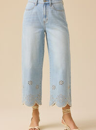 Natalee Embroidered Eyelet Jeans Detail 2 - TULLABEE