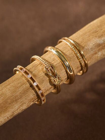 Twist Glitz Ring Set - TULLABEE