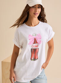 Diet Coke Bow Oversized Graphic Tee - TULLABEE