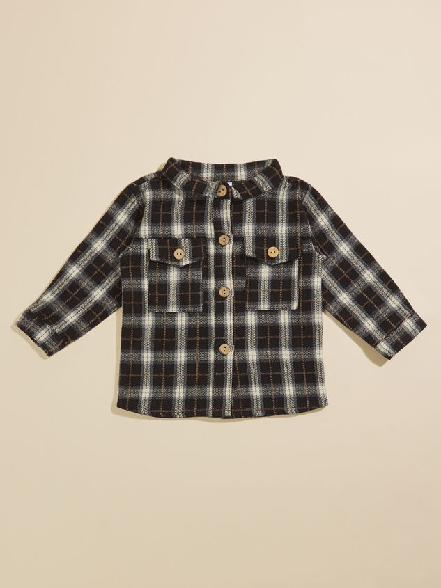 Eddy Plaid Toddler Shacket - TULLABEE