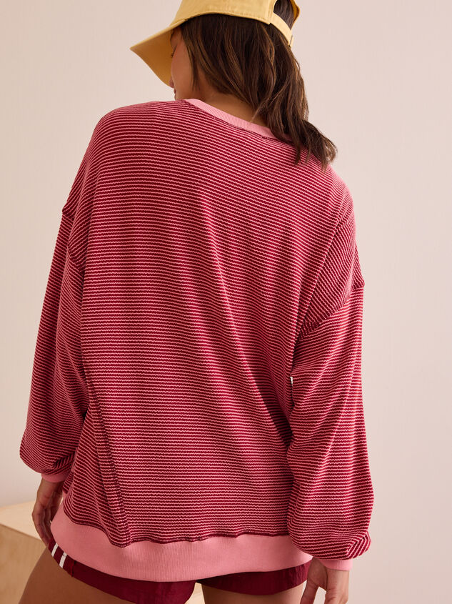 Dig Deep Striped Crewneck Detail 4 - TULLABEE