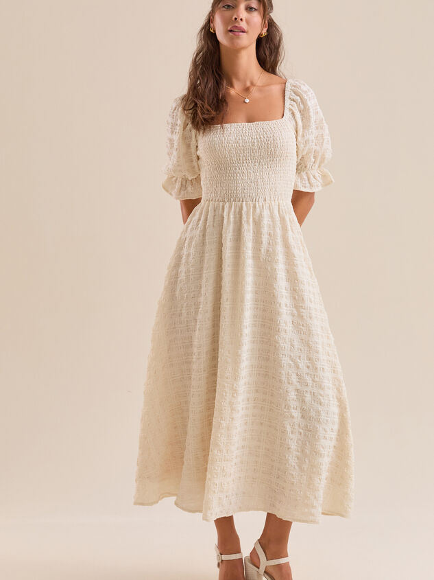 Mylee Textured Midi Dress - TULLABEE