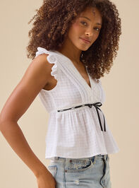 Catherine Babydoll Ribbon Tank Detail 4 - TULLABEE