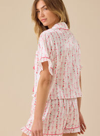 Kelyse Floral Satin Sleep Top Detail 5 - TULLABEE