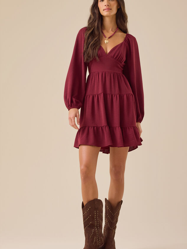 Jojo Tiered Mini Dress Detail 5 - TULLABEE