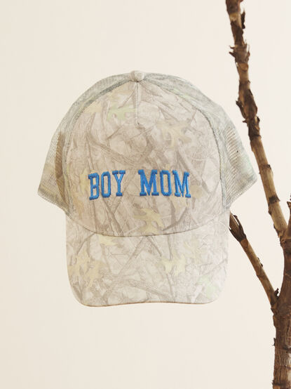 Boy Mom Embroidered Trucker Hat - TULLABEE