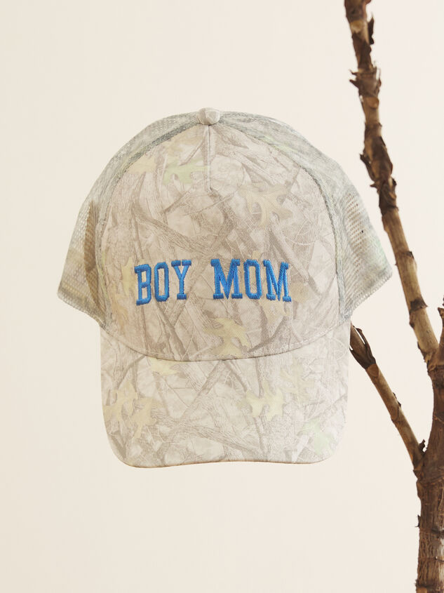 Boy Mom Embroidered Trucker Hat - TULLABEE
