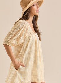 Posie Gingham Romper Detail 5 - TULLABEE