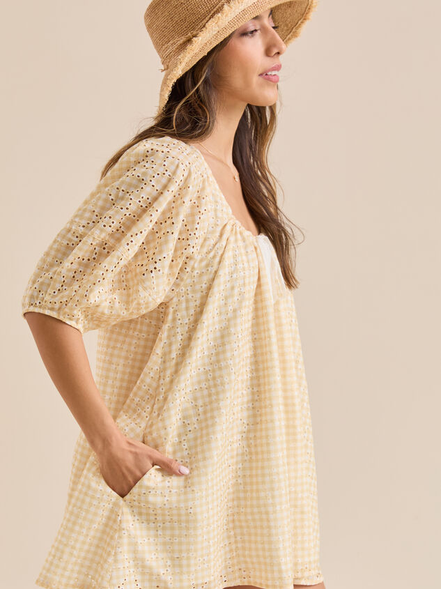 Posie Gingham Romper Detail 5 - TULLABEE