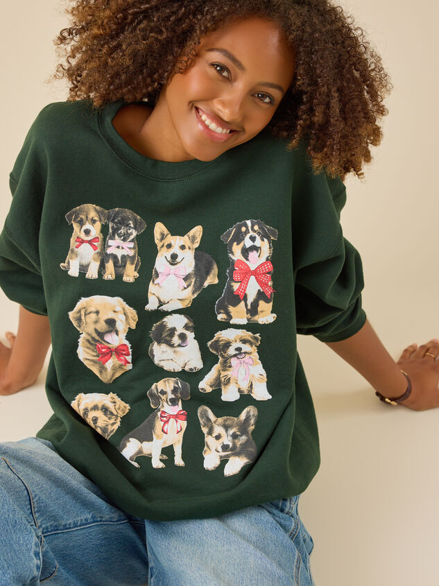 Christmas Pup Pullover Detail 5 - TULLABEE