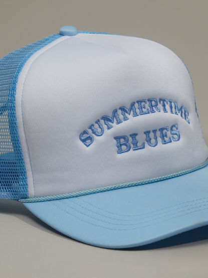 Summertime Blues Trucker Hat - TULLABEE