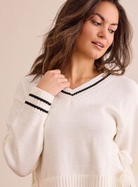 Varsity Side Tie Pullover Detail 2 - TULLABEE
