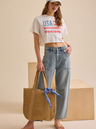 USA Bandana Graphic Tee Detail 2 - TULLABEE