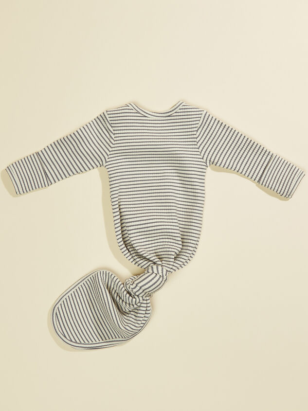 Alex Stripe Knotted Gown Detail 2 - TULLABEE