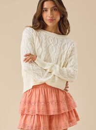 Penelope Cable Sweater Detail 2 - TULLABEE