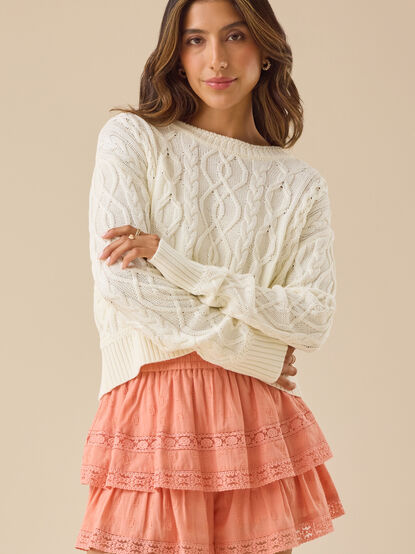 Penelope Cable Sweater - TULLABEE