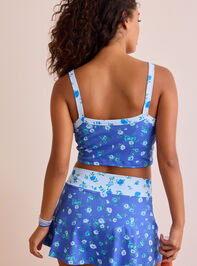 Tempo Floral Cropped Tank Detail 3 - TULLABEE