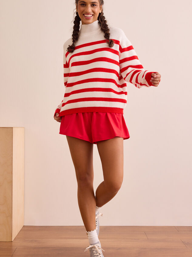 Studio Stride Mockneck Sweater Detail 3 - TULLABEE