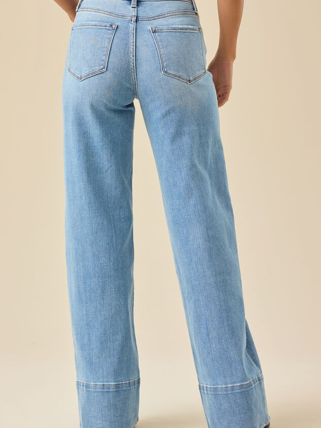 Izabella Wide Leg Jeans Detail 4 - TULLABEE