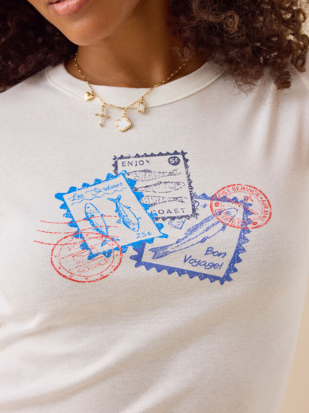 Coastal Stamps Baby Tee Detail 3 - TULLABEE