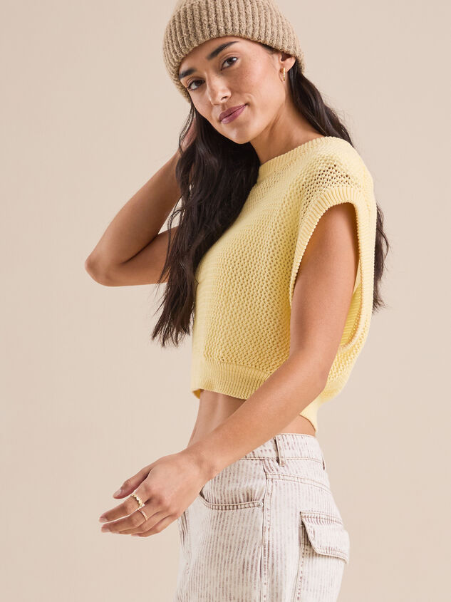 Juliette Open Weave Vest Detail 4 - TULLABEE