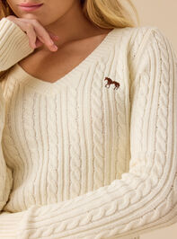 Cameron Cable Icon Sweater Detail 2 - TULLABEE