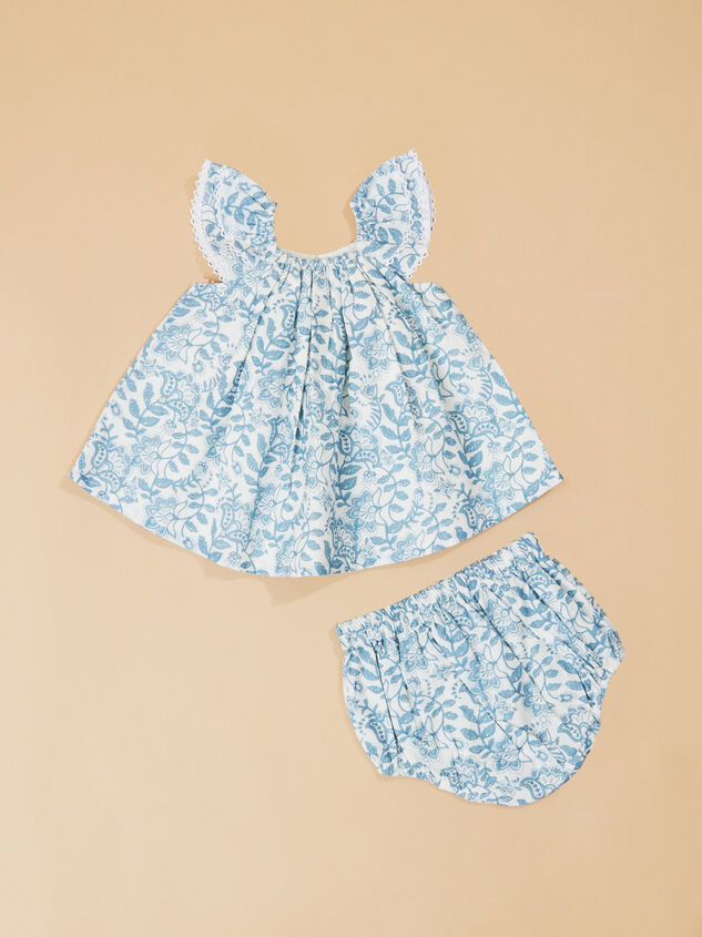 Ana Paisley Baby Dress Detail 3 - TULLABEE